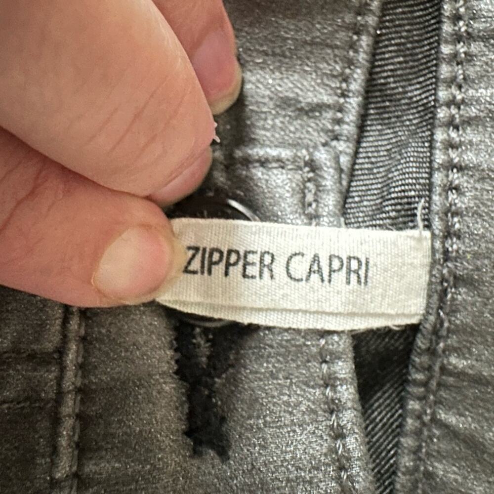 Rag and Bone for Intermix Zipper Capri Pants, Silver, Size 26 - Picture 5 of 10